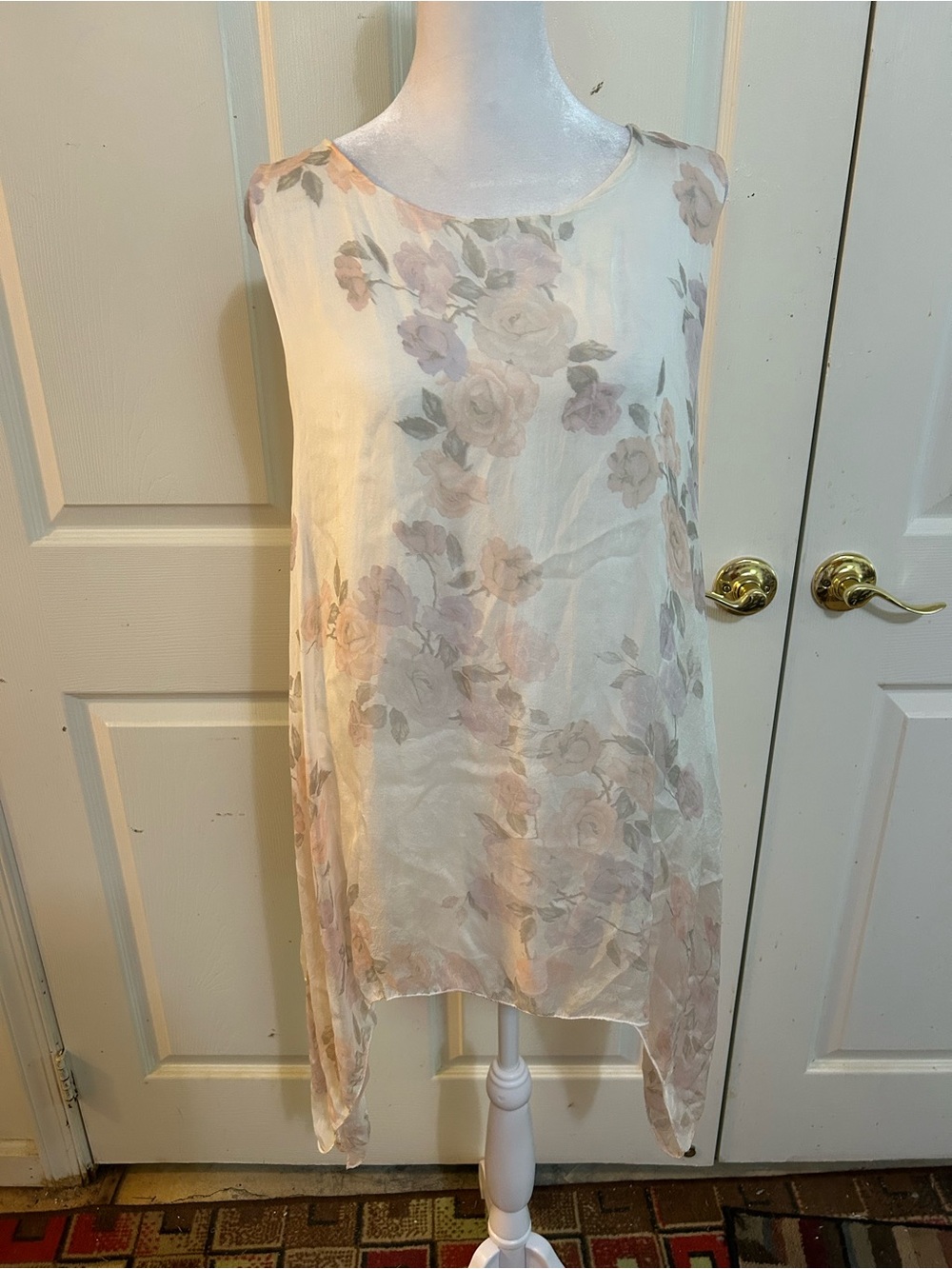 Giusy silk floral tunic, Large